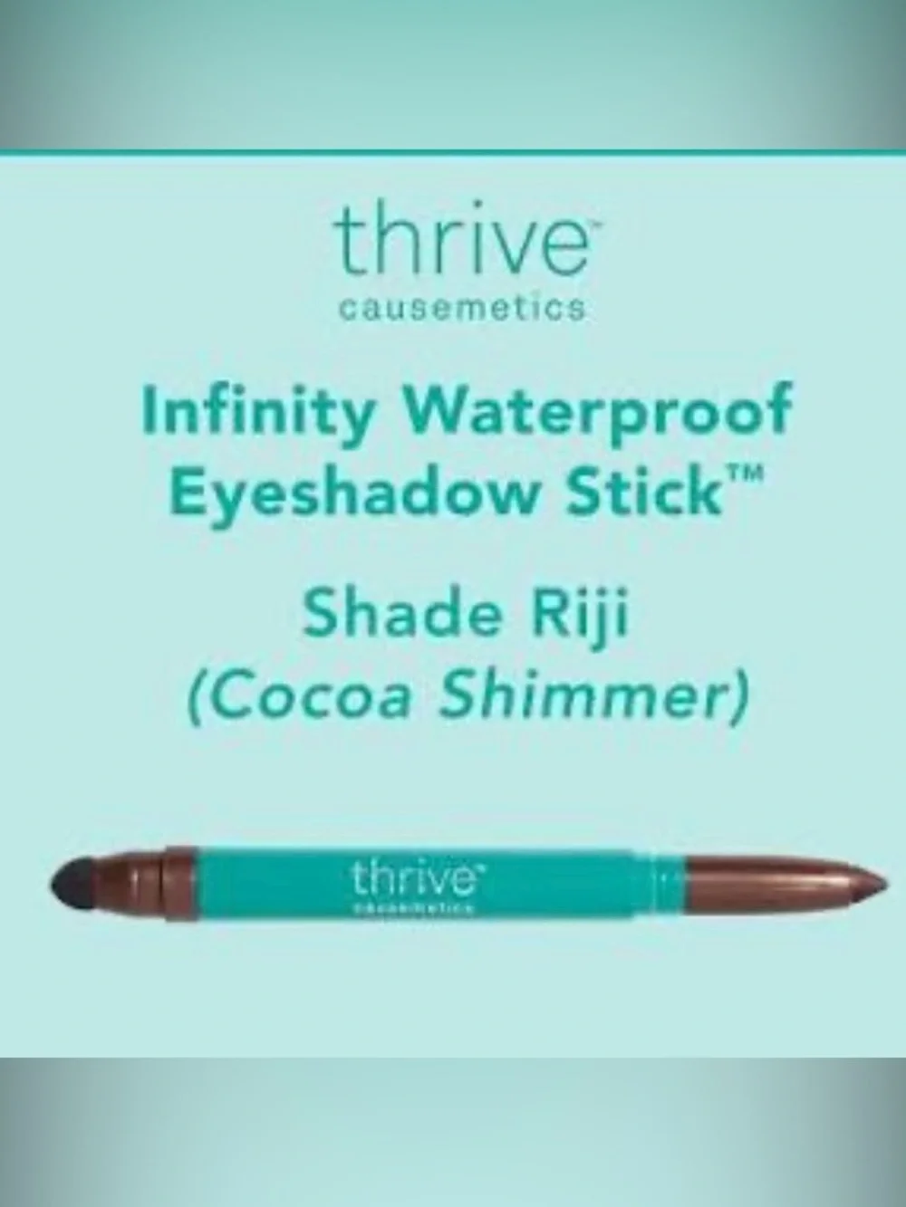 🆕 Thrive Causemetics Infinity Waterproof Eyeshadow Stick ✨unused in box✨ Riji 🍫